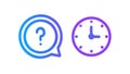 Time Query: Question Mark and Clock for Schedule Clarity, vector design Generative AI Royalty Free Stock Photo