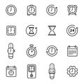 Time Related Vector Line Icons Royalty Free Stock Photo