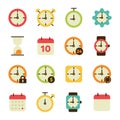 Time Related Vector Line Icons Royalty Free Stock Photo