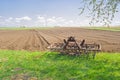 Time of relaxation for an agricultural equipment Royalty Free Stock Photo