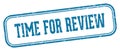 time for review stamp. time for review rectangular stamp on white background Royalty Free Stock Photo