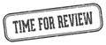 time for review stamp. time for review rectangular stamp on white background Royalty Free Stock Photo