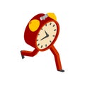 Time running out. Alarm clock is running. Vector Royalty Free Stock Photo