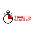Time is Running Out Clock Deadline Words Royalty Free Stock Photo