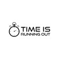 Time is Running Out Clock Deadline Words Royalty Free Stock Photo