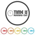 Time is Running Out ring icon, color set Royalty Free Stock Photo