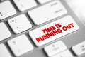 Time is running out text concept button on keyboard Royalty Free Stock Photo