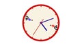 Ironical illustration of men running fast inside the clock, trying to be ahead of time.
