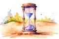 Time sand background deadline hourglass glass timer hour countdown clock object Royalty Free Stock Photo