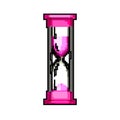 time sandglass hourglass game pixel art vector illustration