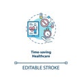 Time saving healthcare concept icon