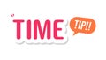 Time-Saving Tip: \'TIME\' with \'TIP\' Bubble, vector design Generative AI Royalty Free Stock Photo