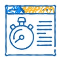time for seo optimization icon doodle illustration Royalty Free Stock Photo