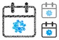 Time service day Mosaic Icon of Bumpy Elements Royalty Free Stock Photo