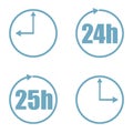 Time set vector icon isolated on white background