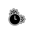 Time, setting icon. Simple glyph, flat vector of time icons for ui and ux, website or mobile application Royalty Free Stock Photo