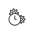 time, setting icon. Simple thin line, outline vector of Time icons for UI and UX, website or mobile application Royalty Free Stock Photo