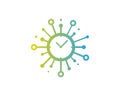 Time Share Icon Logo Design Element