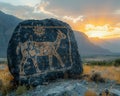 Time-Softened Petroglyphs Whispering Desert Lore The carvings blur with rock