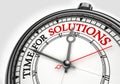 Time for solutions concept clock Royalty Free Stock Photo