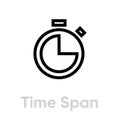 Time Span icon. Editable Vector Outline