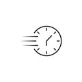 time , speed icon. Element of speed for mobile concept and web apps illustration. Thin line icon for website design and Royalty Free Stock Photo