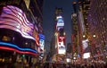 Time Square at Night Royalty Free Stock Photo