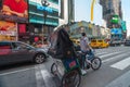 Times Square, New York City. Traffic, Taxi Car, Street View