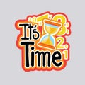 Time Sticker Social Media Network Message Badges Design Royalty Free Stock Photo