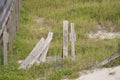 Time and stormy weather can take their toll of the wooden boardwalks that rise over the sand dunes