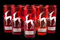 Beautiful set of eight red art deco 1930s gazelle glasses Royalty Free Stock Photo