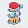 Time success flat 3d web isometric infographic business concept Royalty Free Stock Photo