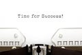 Time For Success Typewriter Royalty Free Stock Photo