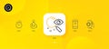 Time, Swipe up and Share minimal line icons. For web application, printing. Vector