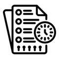 Time syllabus icon, outline style