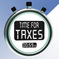 Time For Taxes Message Meaning Taxation Due