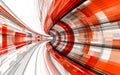 Time theme,red and white futuristic technology background,dynamic lines of light and shadow Royalty Free Stock Photo