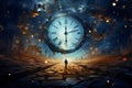 time theory, space of time dimension concept, universe, illusion, Generated AI