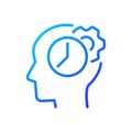 Time for thinking process pixel perfect gradient linear vector icon Royalty Free Stock Photo