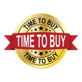 time to buy gold icon vector illustration on white background Royalty Free Stock Photo