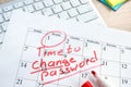 Time to change password. Password management. Royalty Free Stock Photo