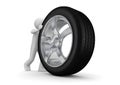 Time to change your tyres Royalty Free Stock Photo