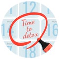 Time to detox day circled with red marker