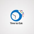 Time to eat logo vector, icon, element, and template for company