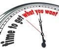 Time to Get What You Want Clock Countdown Royalty Free Stock Photo