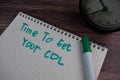 Time To Get Your CDL write on a book isolated on the table Royalty Free Stock Photo