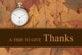 A Time to Give Thanks message