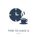 time to have a break icon in trendy design style. time to have a break icon isolated on white background. time to have a break