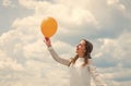 Time to have some fun. summer holidays celebration. international childrens day. Happy child with colorful air balloons Royalty Free Stock Photo