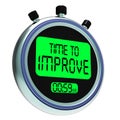 Time To Improve Message Meaning Progress And Improvement Royalty Free Stock Photo